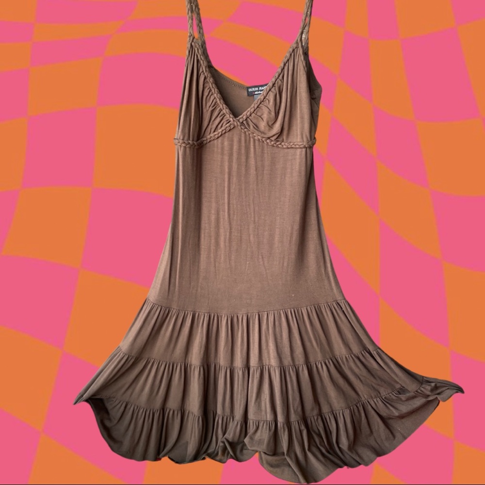 VINTAGE GUESS JEANS MIDI DRESS Y2K Fairycore Goblincore